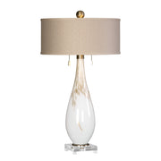 Cardoni White Glass Table Lamp - ZUTMO-27201 - image 1