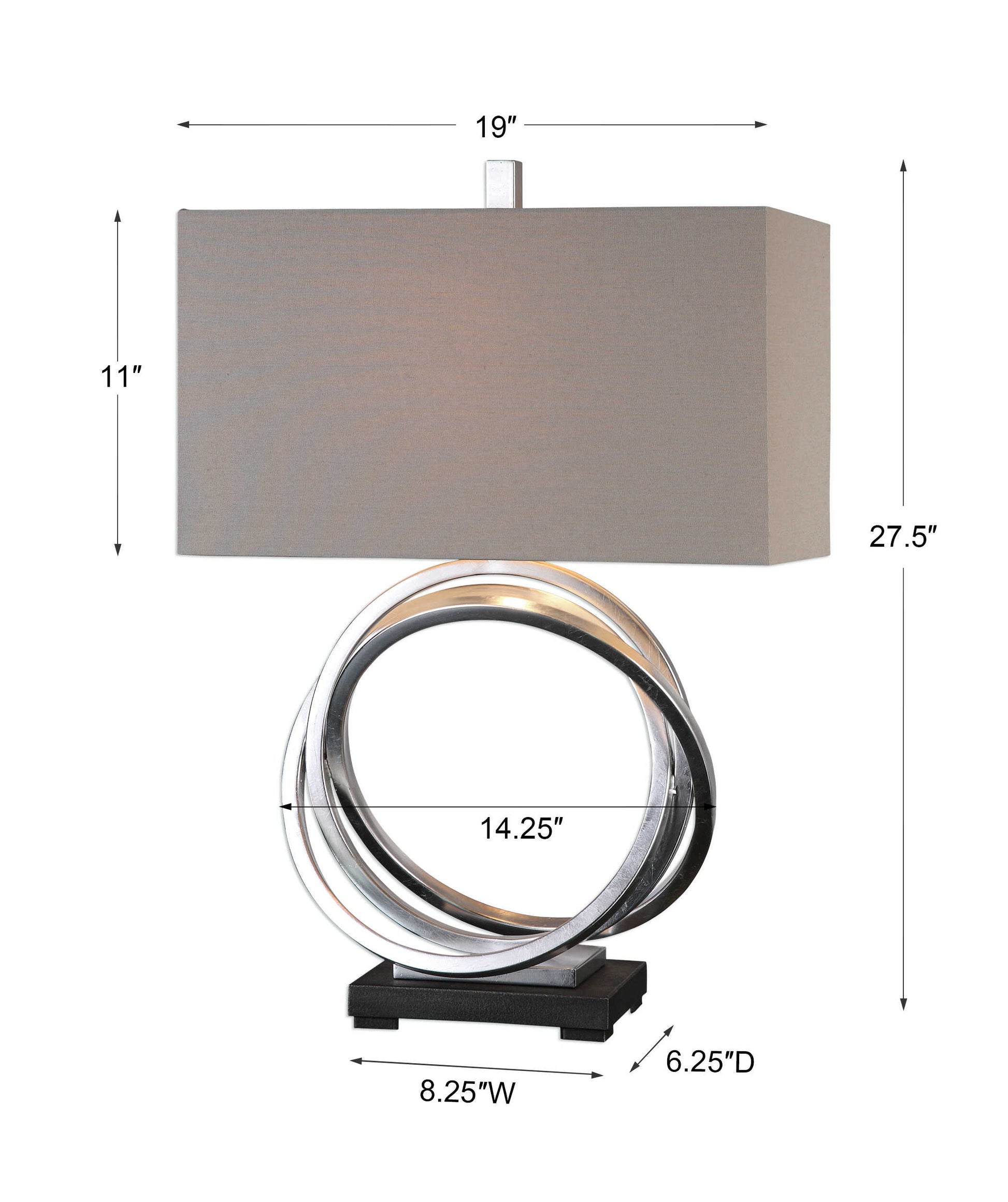 Soroca Silver Rings Lamp - ZUTMO-27310-1 - image 3