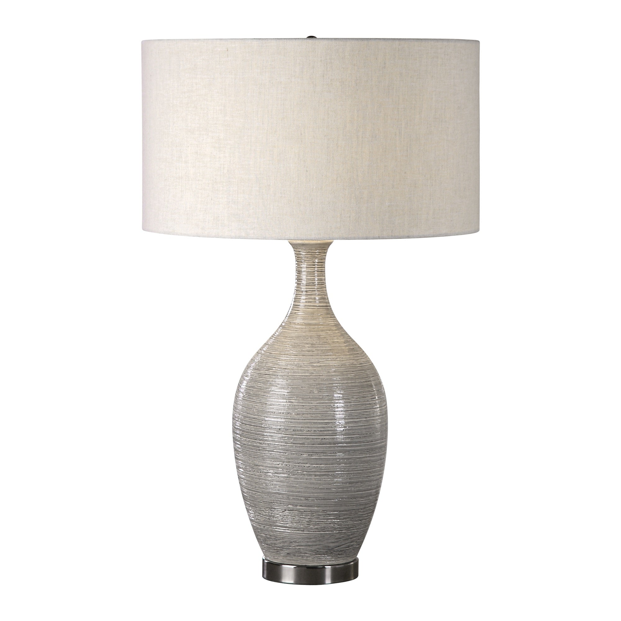 Dinah Gray Textured Table Lamp - ZUTMO-27518 - image 1