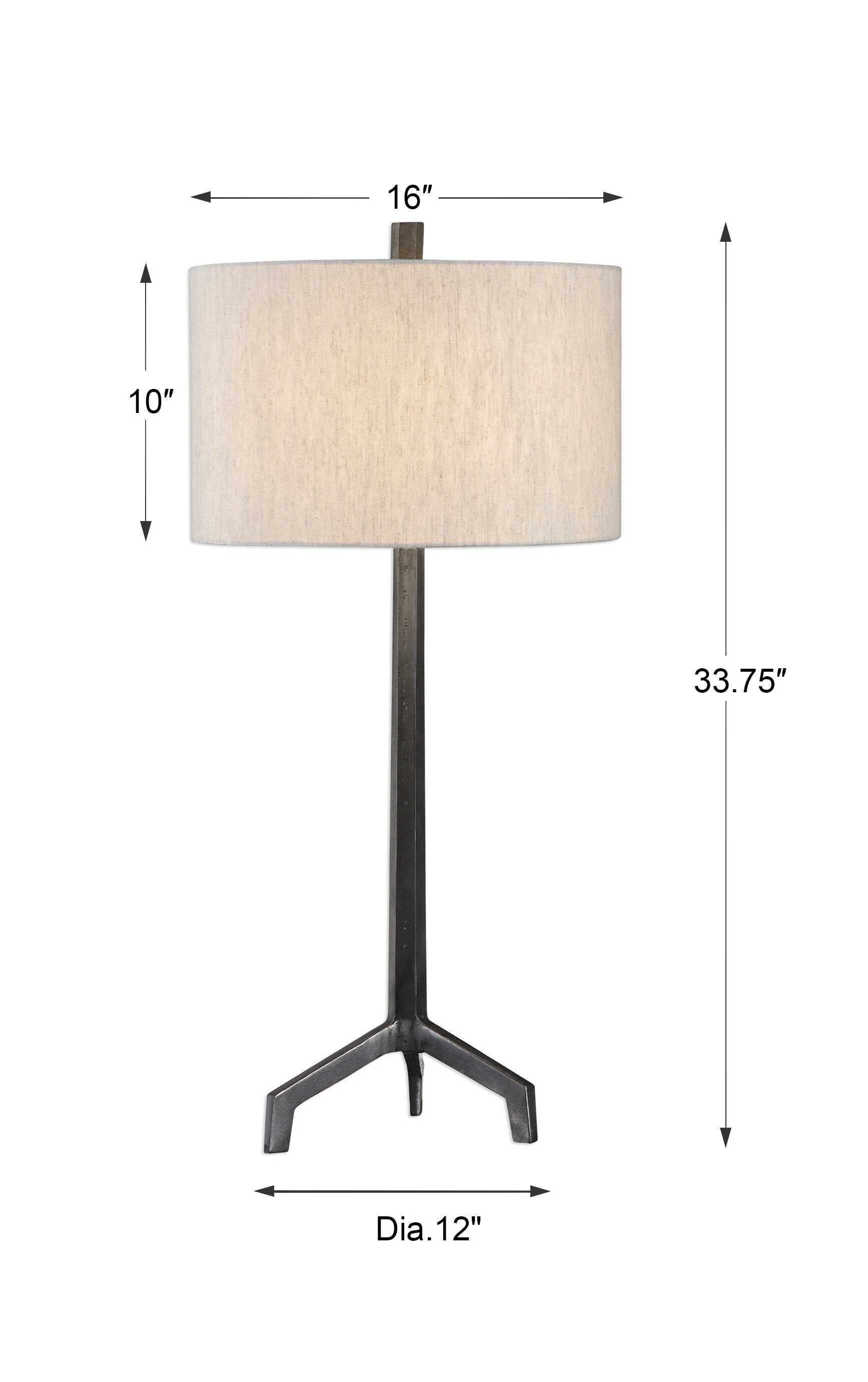 Ivor Cast Iron Lamp - ZUTMO-27557-1 - image 3