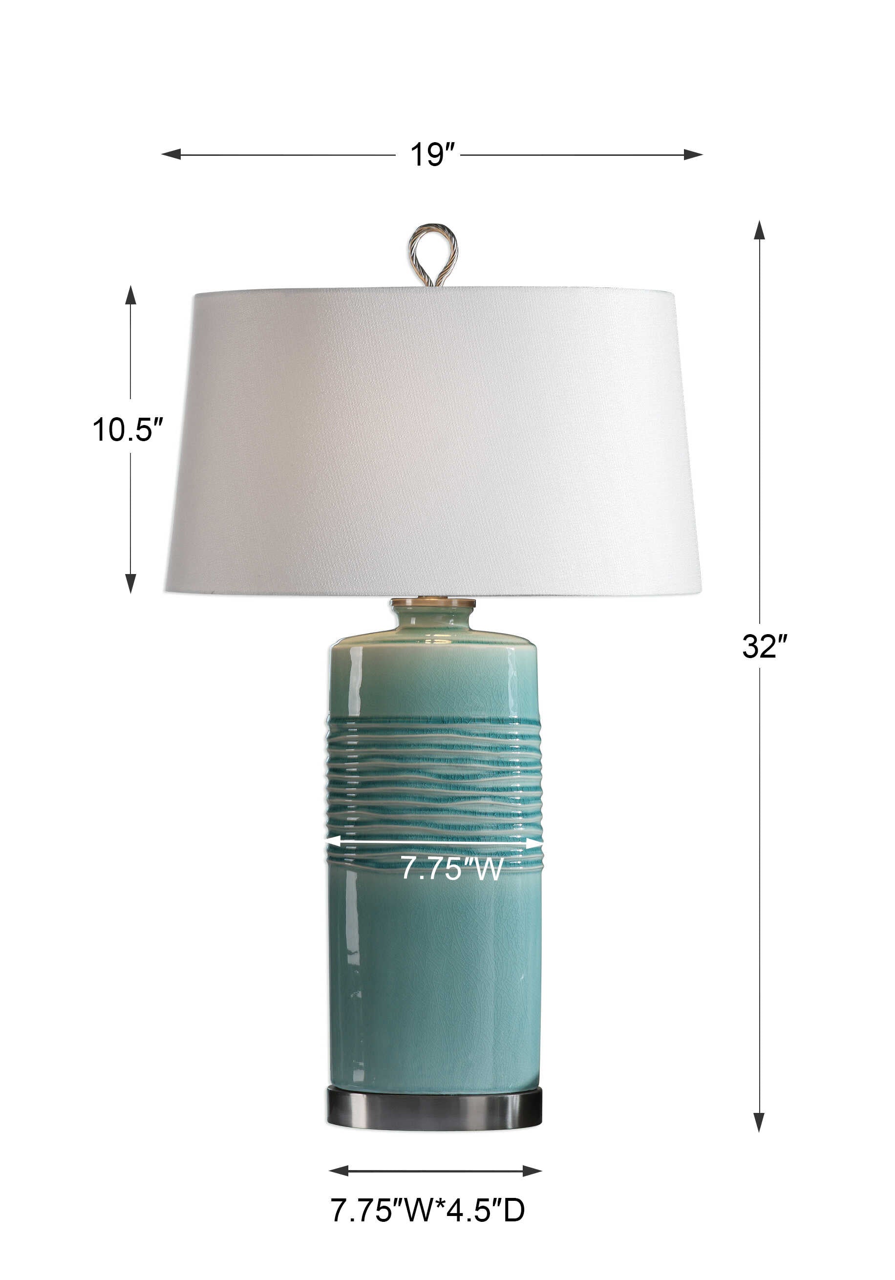 Rila Distressed Teal Table Lamp - ZUTMO-27569 - image 3