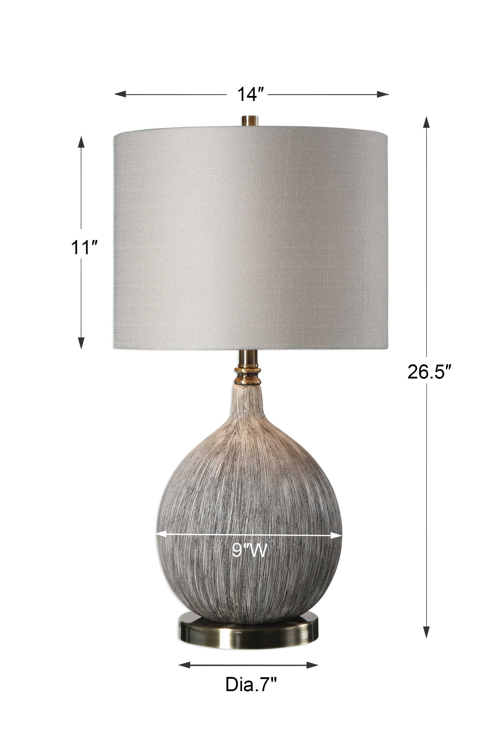 Hedera Textured Ivory Table Lamp - ZUTMO-27715-1 - image 3