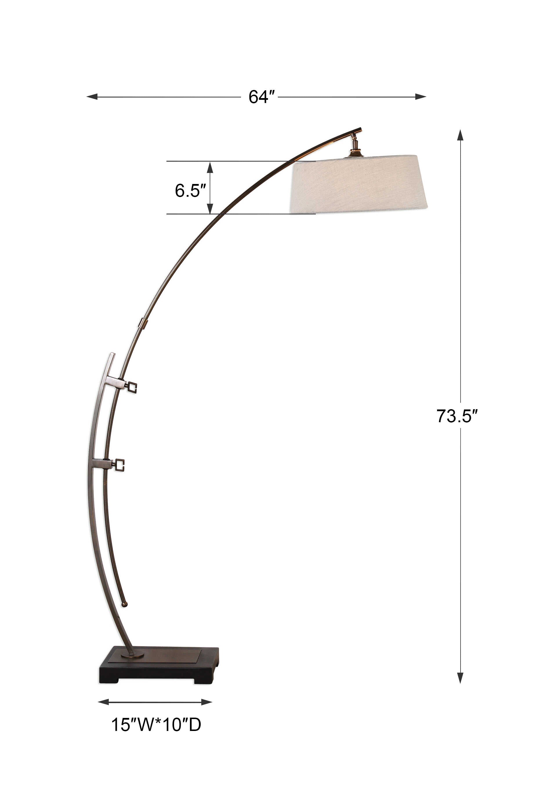 Calogero Bronze Arc  Lamp - ZUTMO-28135-1 - image 3