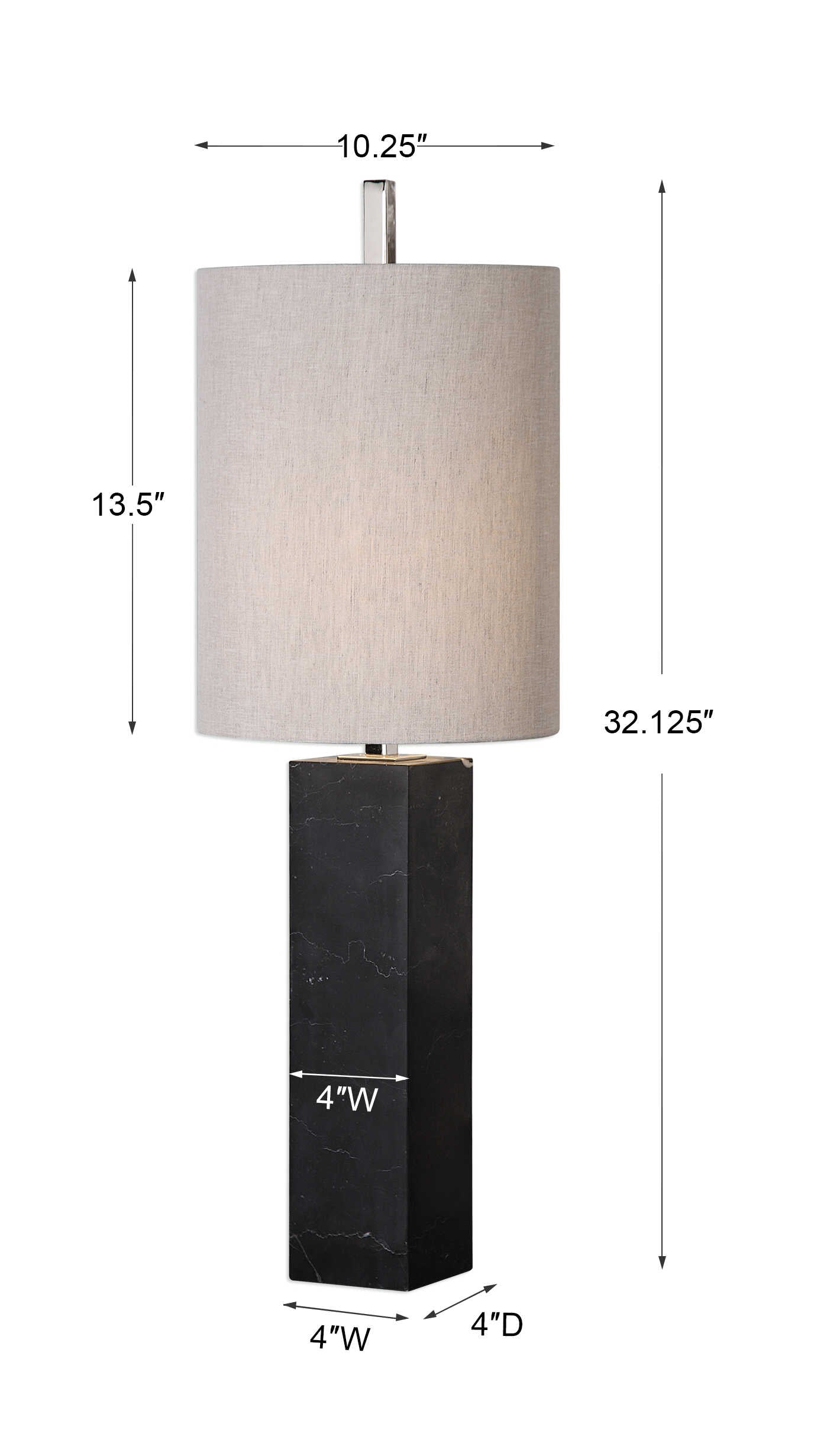 Delaney Marble Column Accent Lamp - ZUTMO-29359-1 - image 3