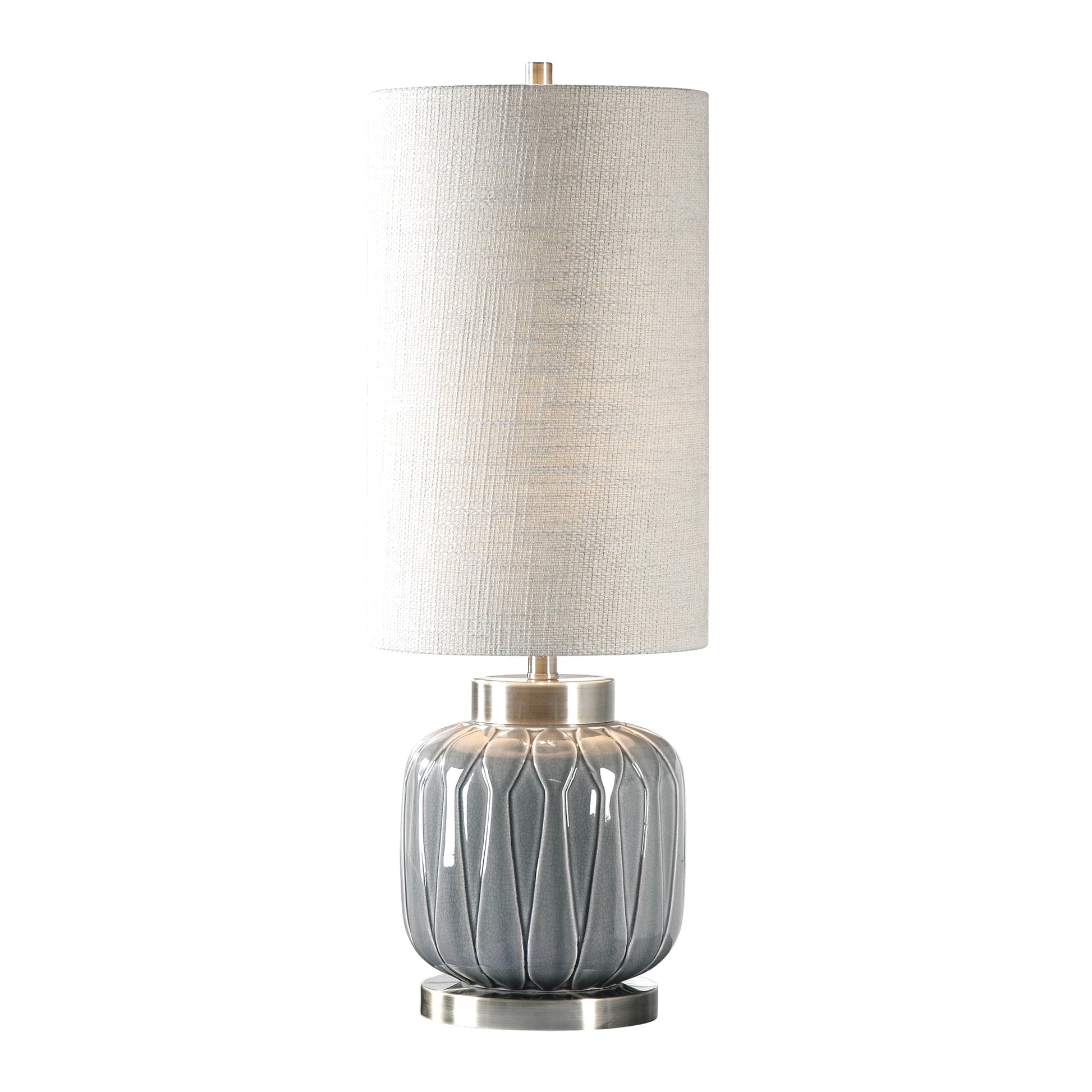 Zahlia Aged Gray Ceramic Lamp - ZUTMO-29559-1 - image 1
