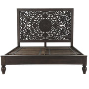 Andalusia Vintage Brown Handcarved King Bed