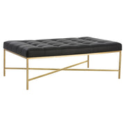 Zephyr Polished Antique Brass Wide Bench