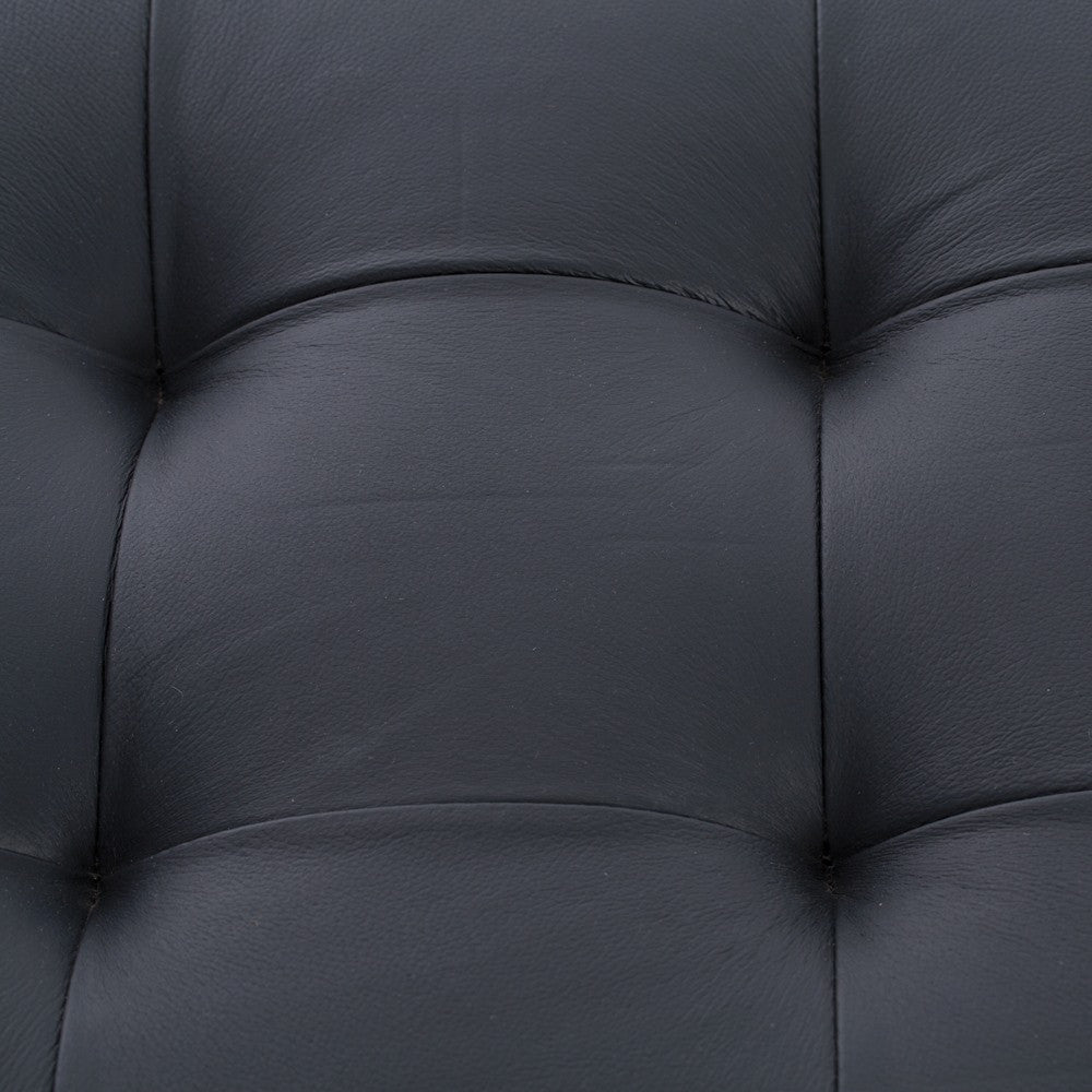 Arteriors Home, Zephyr Tufted Black Leather Bench