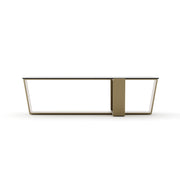 Counter Balance Cocktail Table Brushed Gold 61" by Caracole