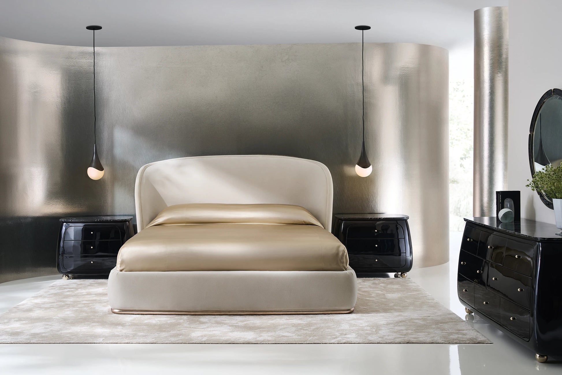 Opal Bed - Kg Soft Silver Paint 89" by Caracole - view 2