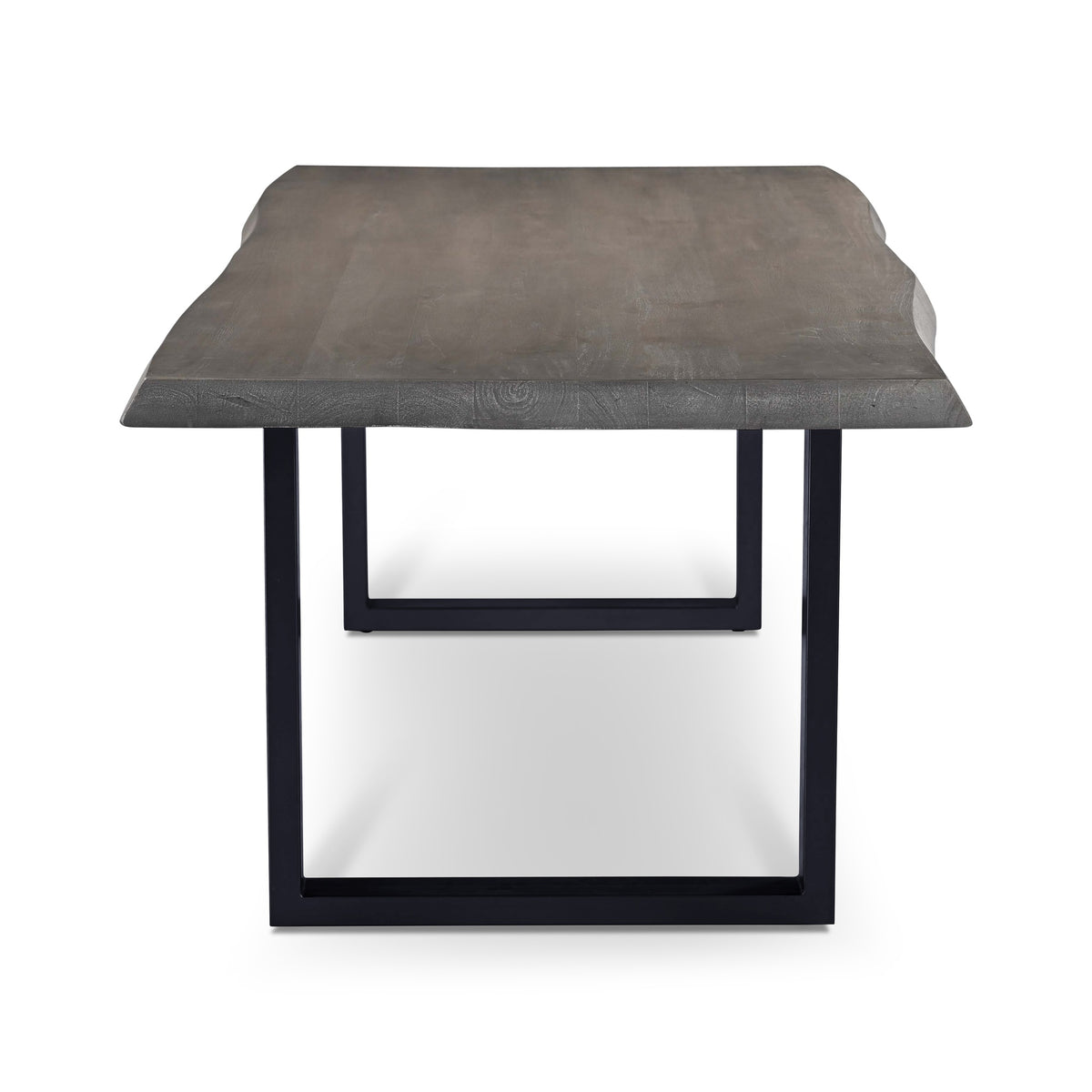 Brooks Dining Table U Base 40" x 79" Sandblasted Grey Top - Black Base by Urbia - detail 3