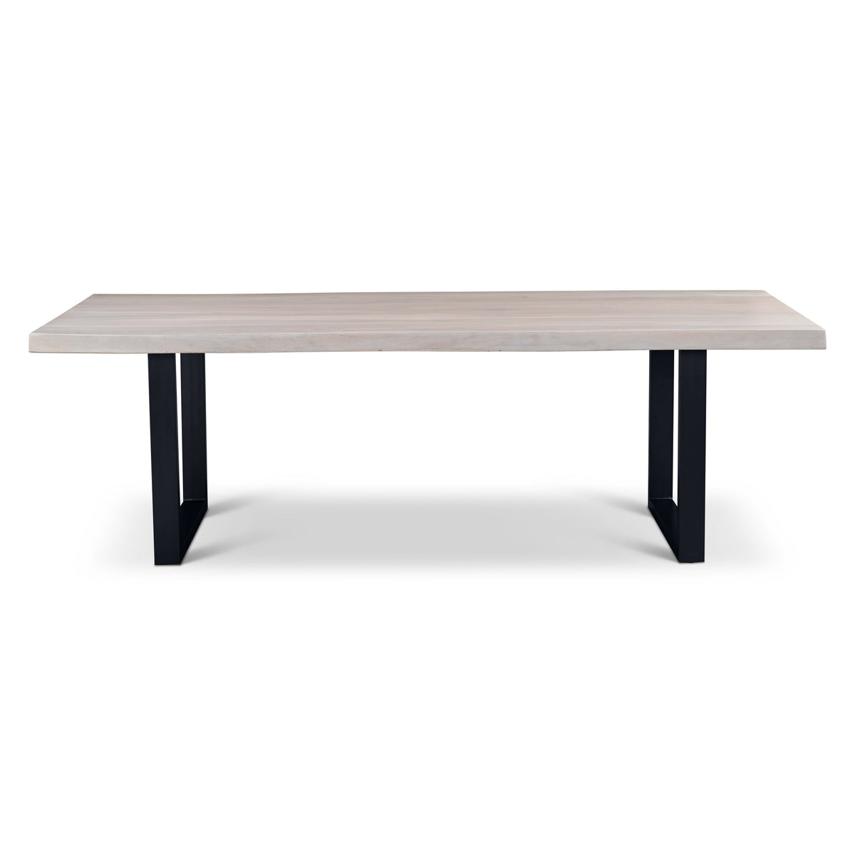 Brooks Dining Table U Base 40" x 92" White Wash Top - Black Base by Urbia - product view