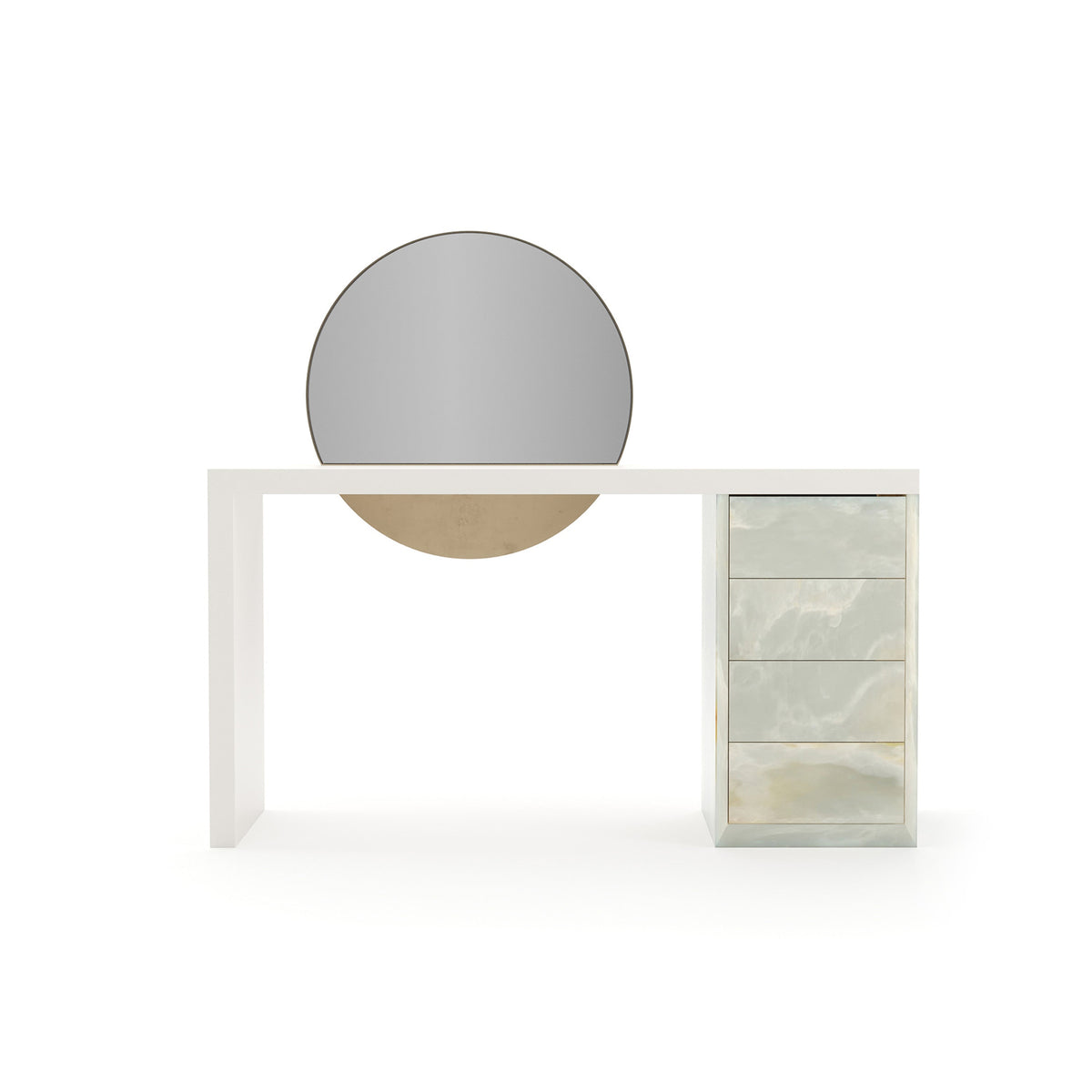 Monaco Vanity Almond Milk Desk 56" by Caracole