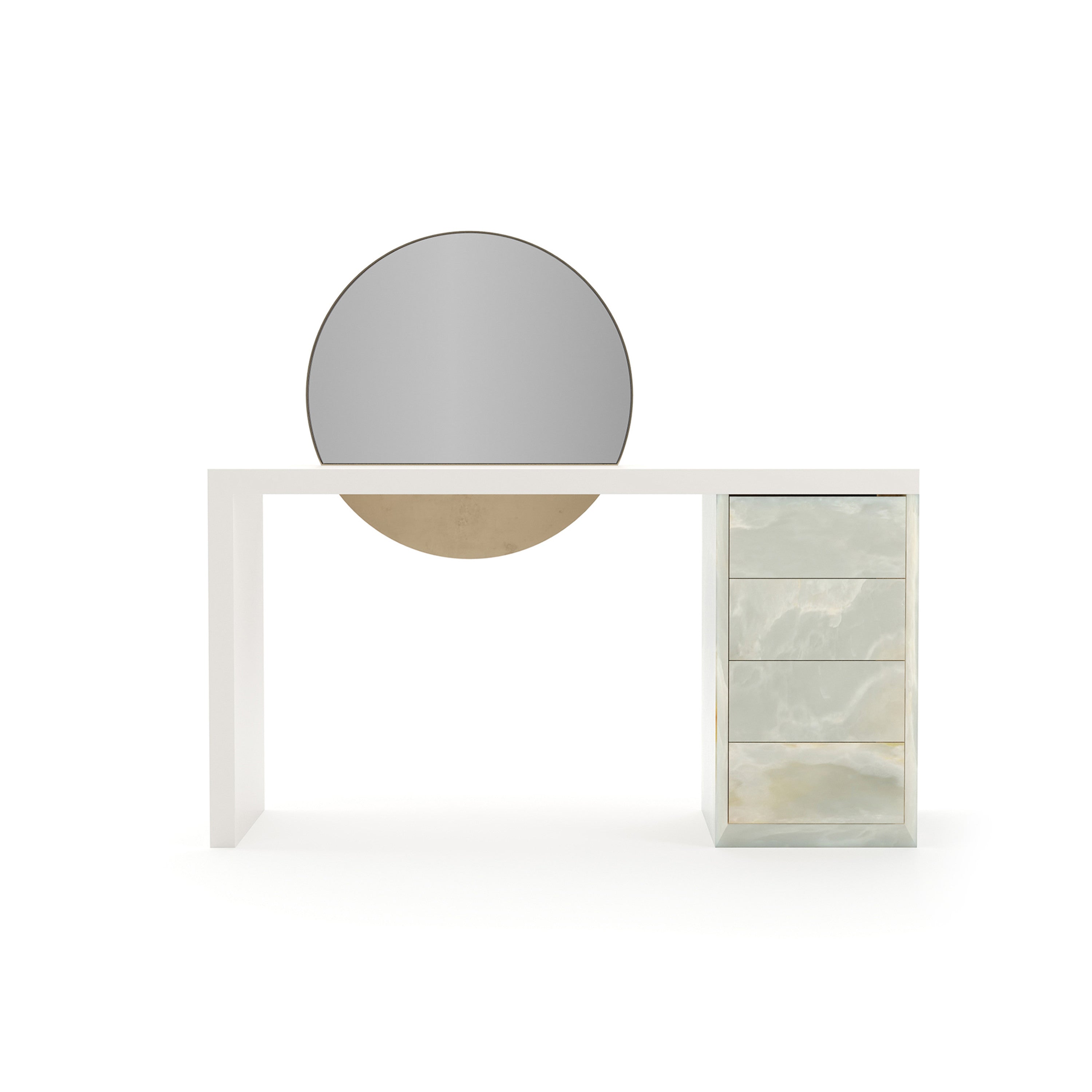 Monaco Vanity Almond Milk Desk 56" by Caracole
