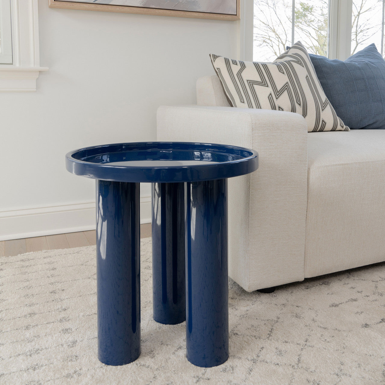 Eclat - Sofia Enamel End Table - Navy