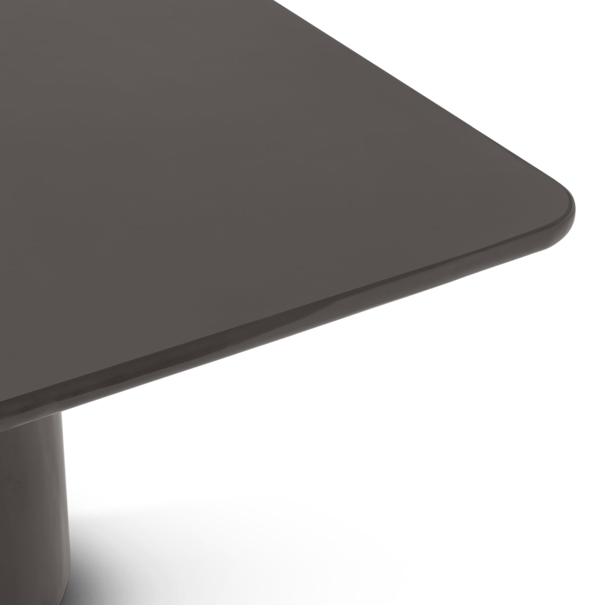 Alessia Short Enamel Coffee Table Deep Umber Brown, 14.25" by Urbia - detail 4