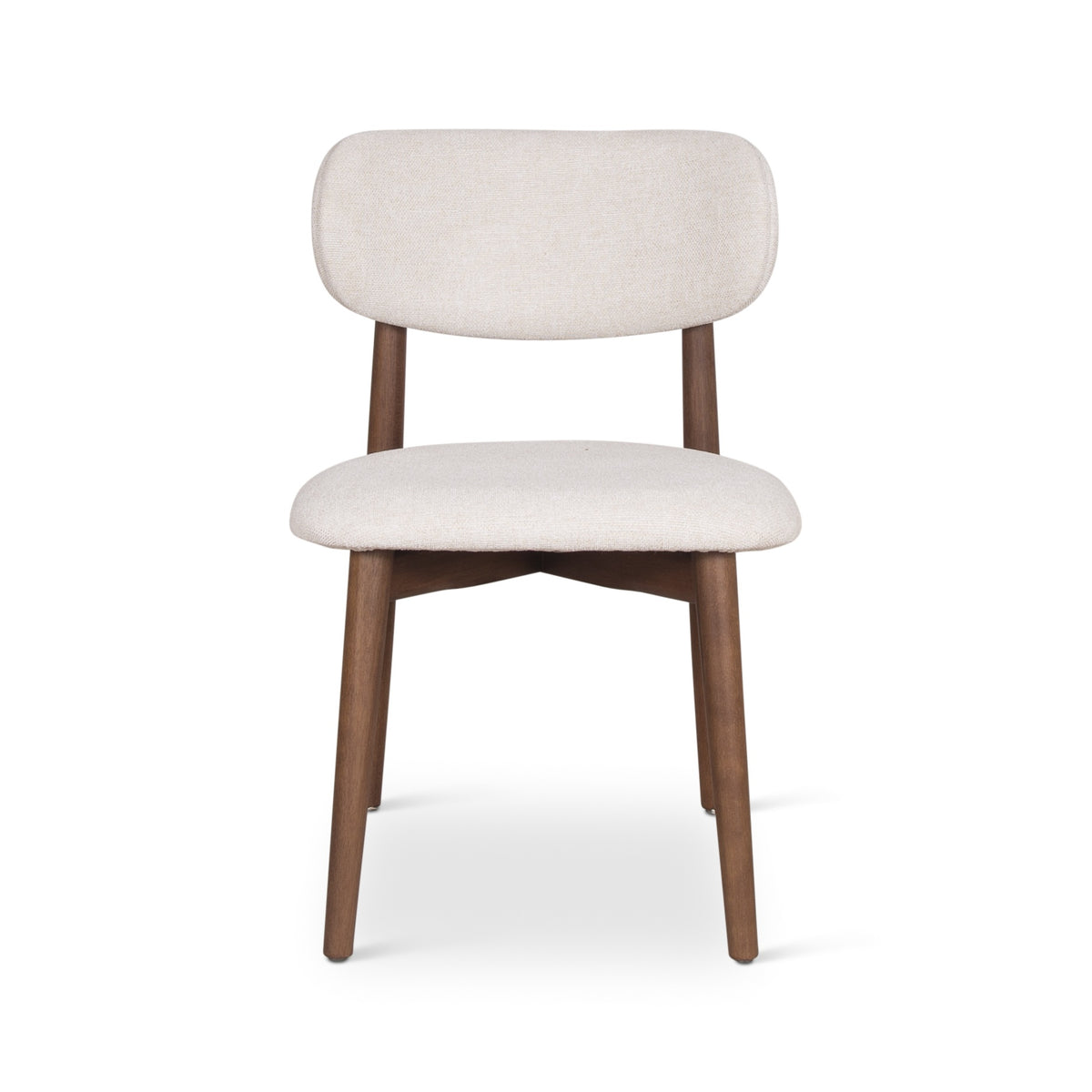 Modern Brazilian Lucia Side Chair Harvest Natural Upholstery - Nogal Frame by Urbia - product view