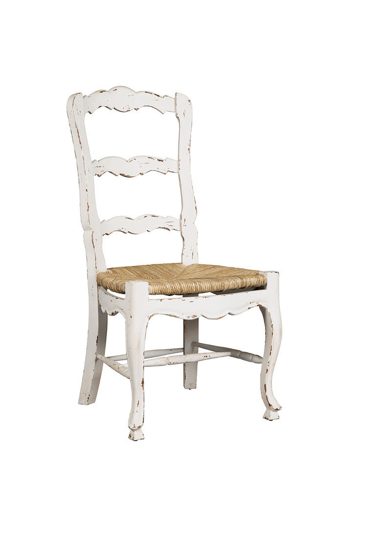 Ariane French Patisserie Ladderback White Side Chair