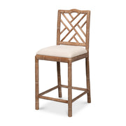 Brighton Counter Stool, White Wash by Sarreid Ltd