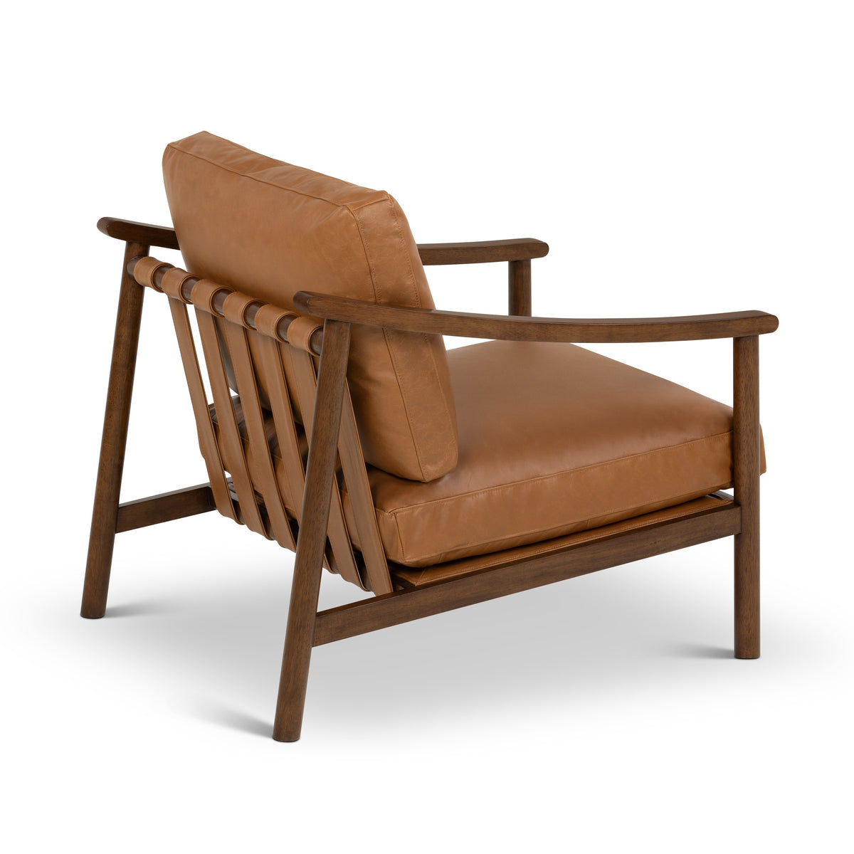 Rowan Leather Accent Chair Walnut, Panama Tan by Urbia - detail 4