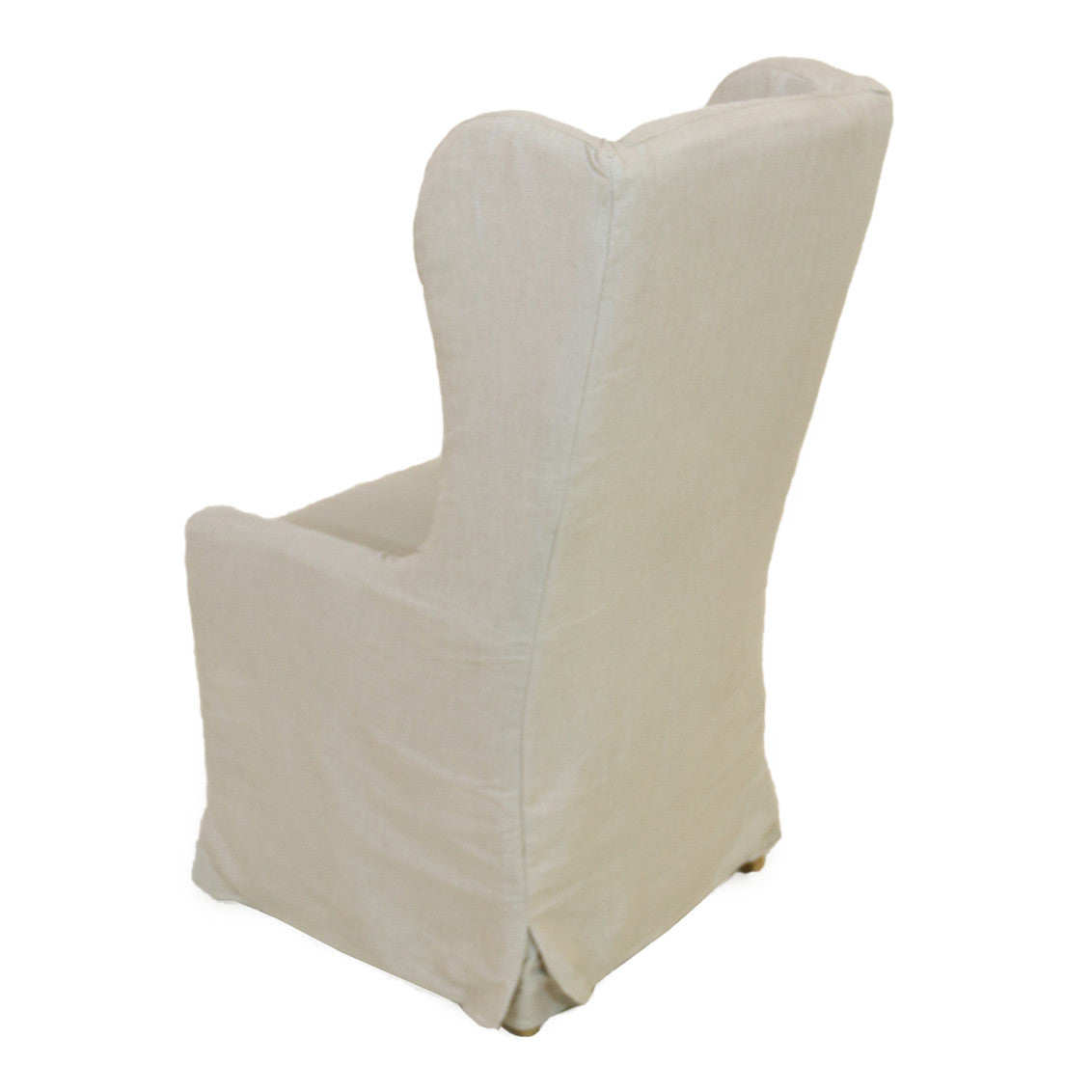 Elizabeth Linen Slipcovered Wingback Host Chair