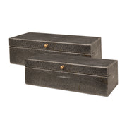 Gatsburg, Shagreen Box, Ant.Grey S/2 by Sarreid Ltd