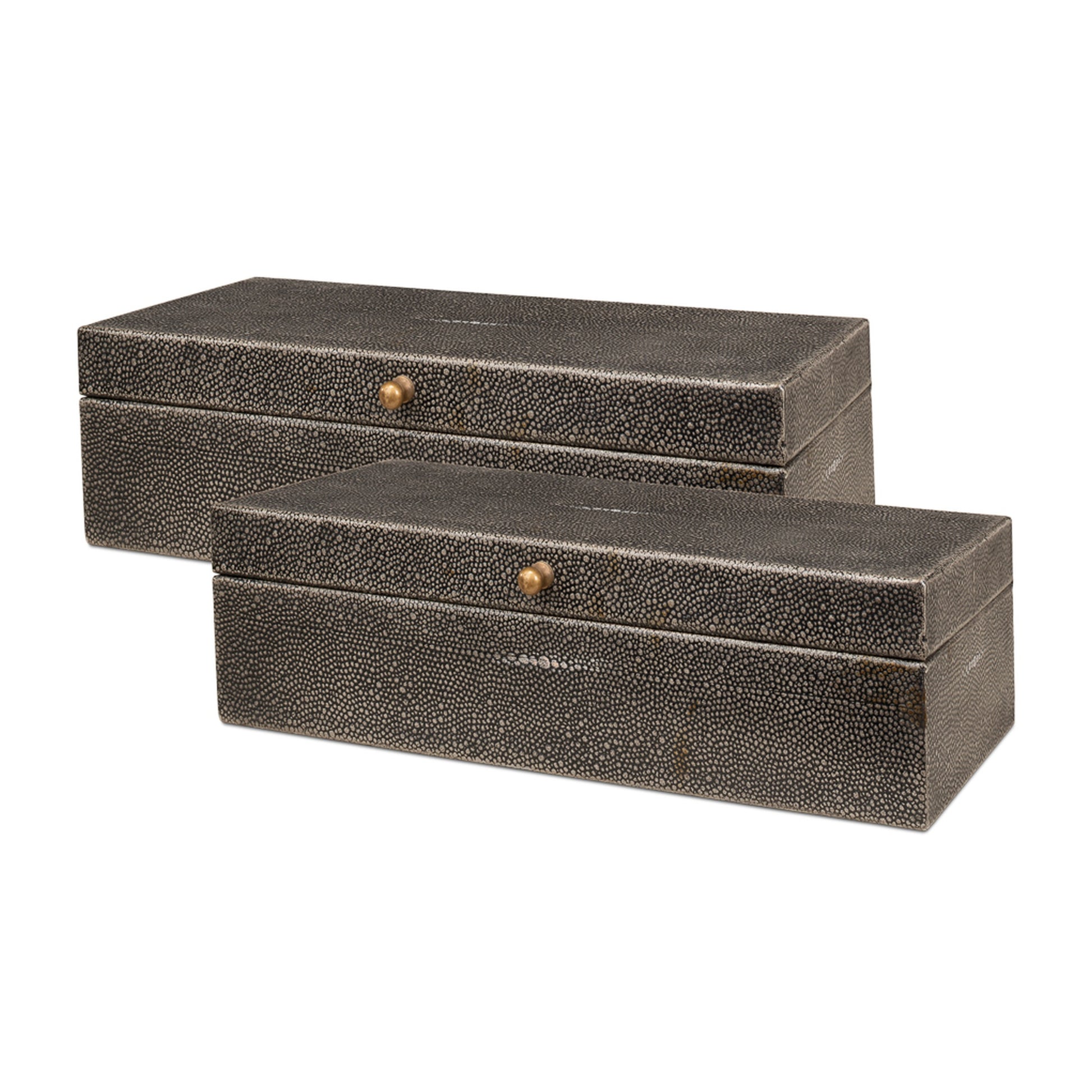 Gatsburg, Shagreen Box, Ant.Grey S/2 by Sarreid Ltd
