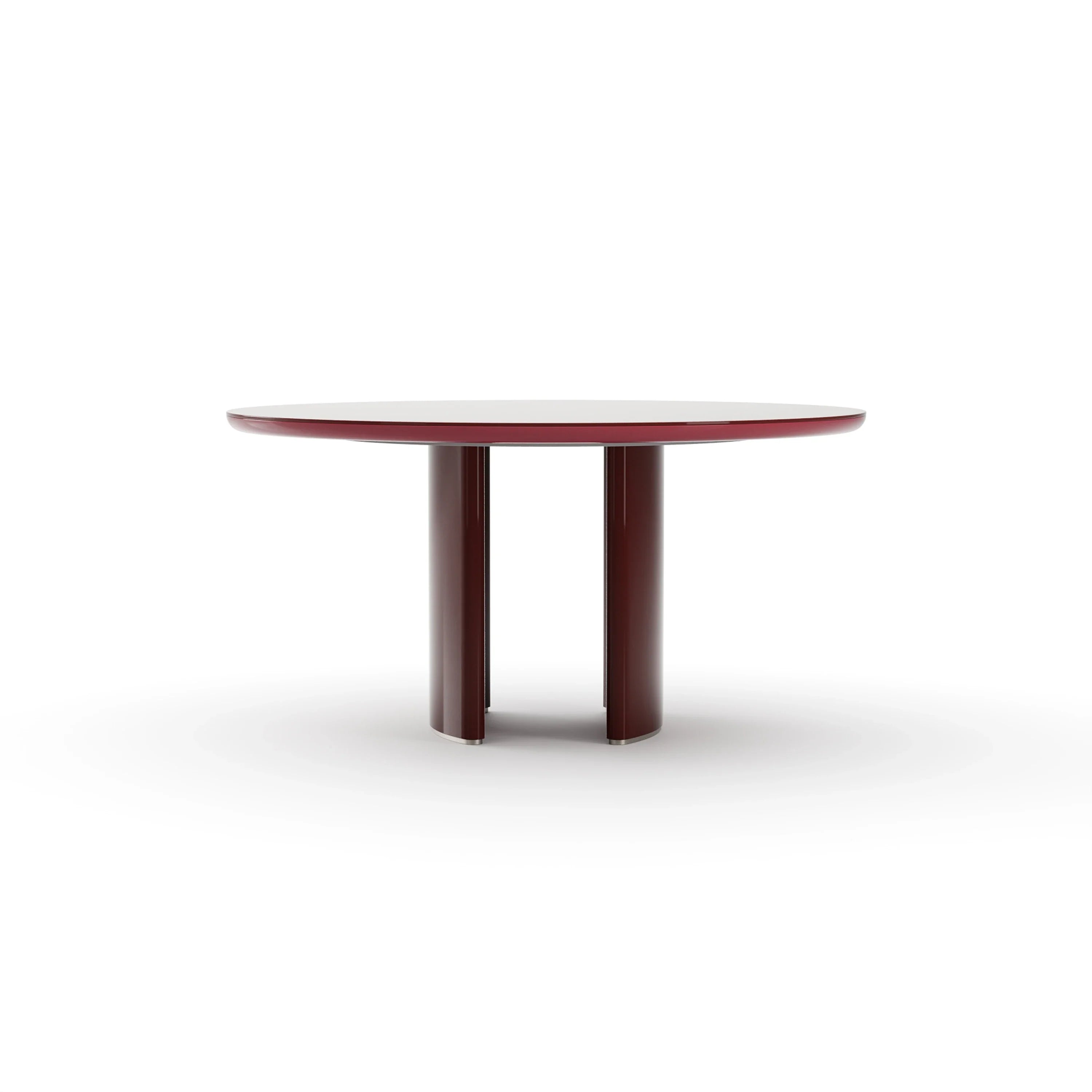 Tobie Round Dining Table - Rouge Soft Silver Paint 60" by Caracole