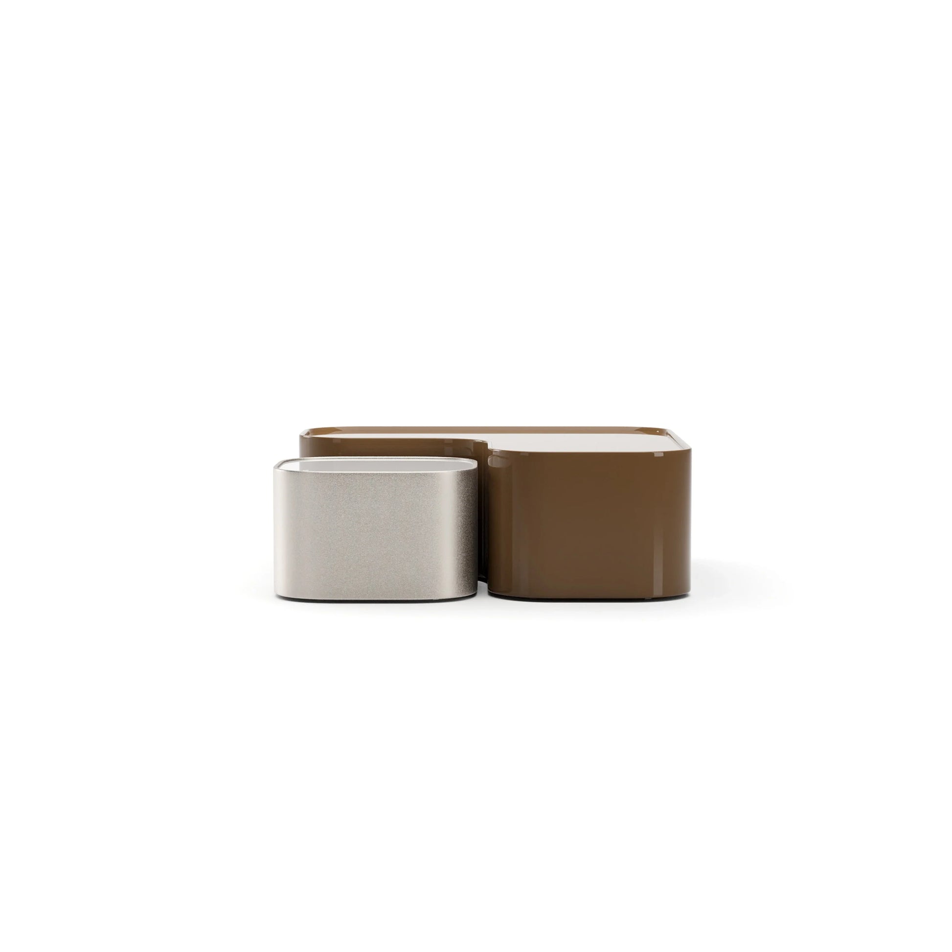 Bloc Bunching Cocktail Table Soft Silver Paint 0" by Caracole
