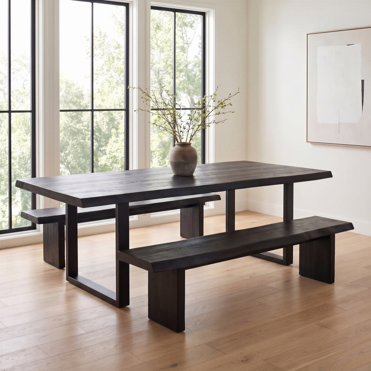 Brooks Bench 78" - Ebonized Frame by Urbia - detail 9