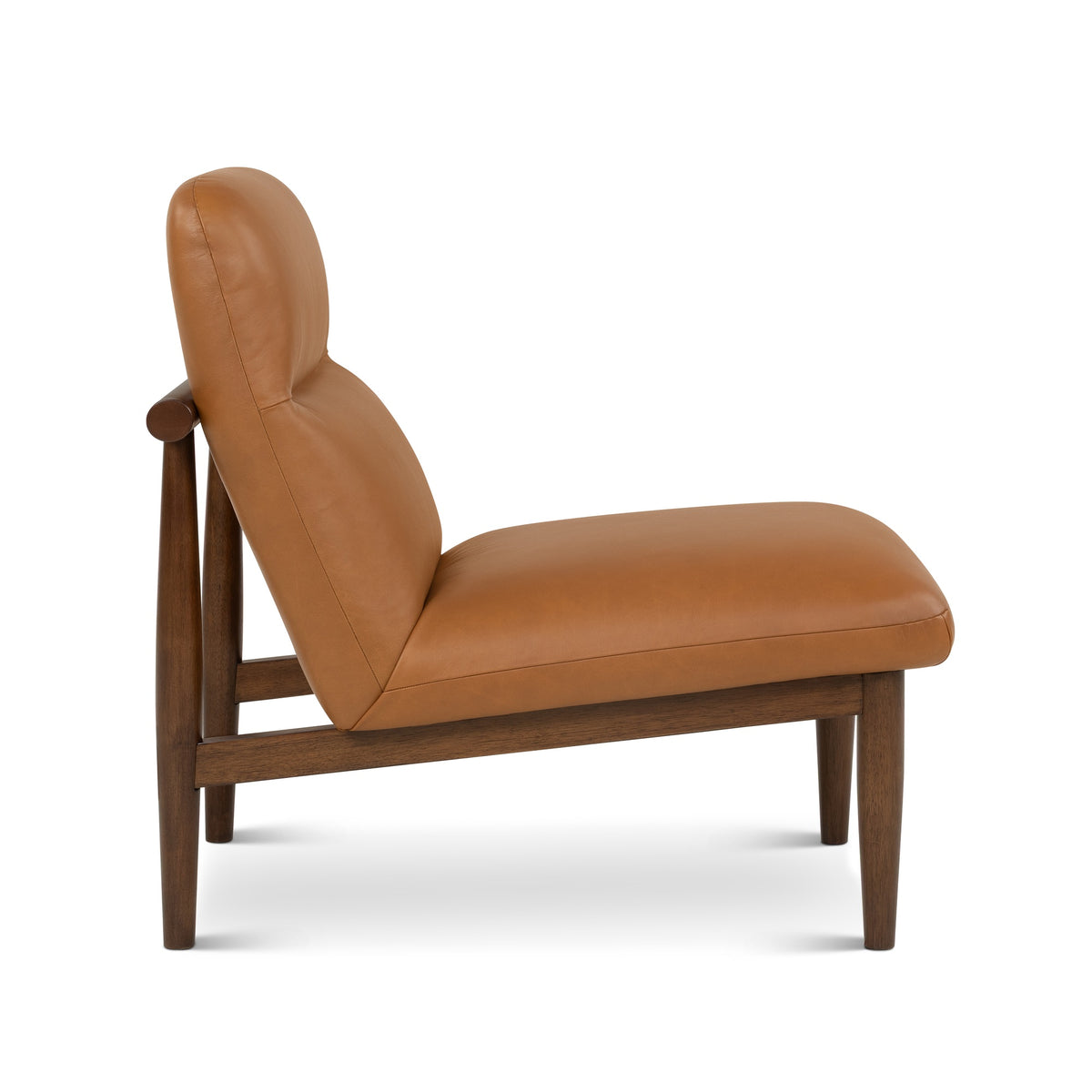 Hudson Leather Accent Chair Walnut, Panama Tan by Urbia - detail 3