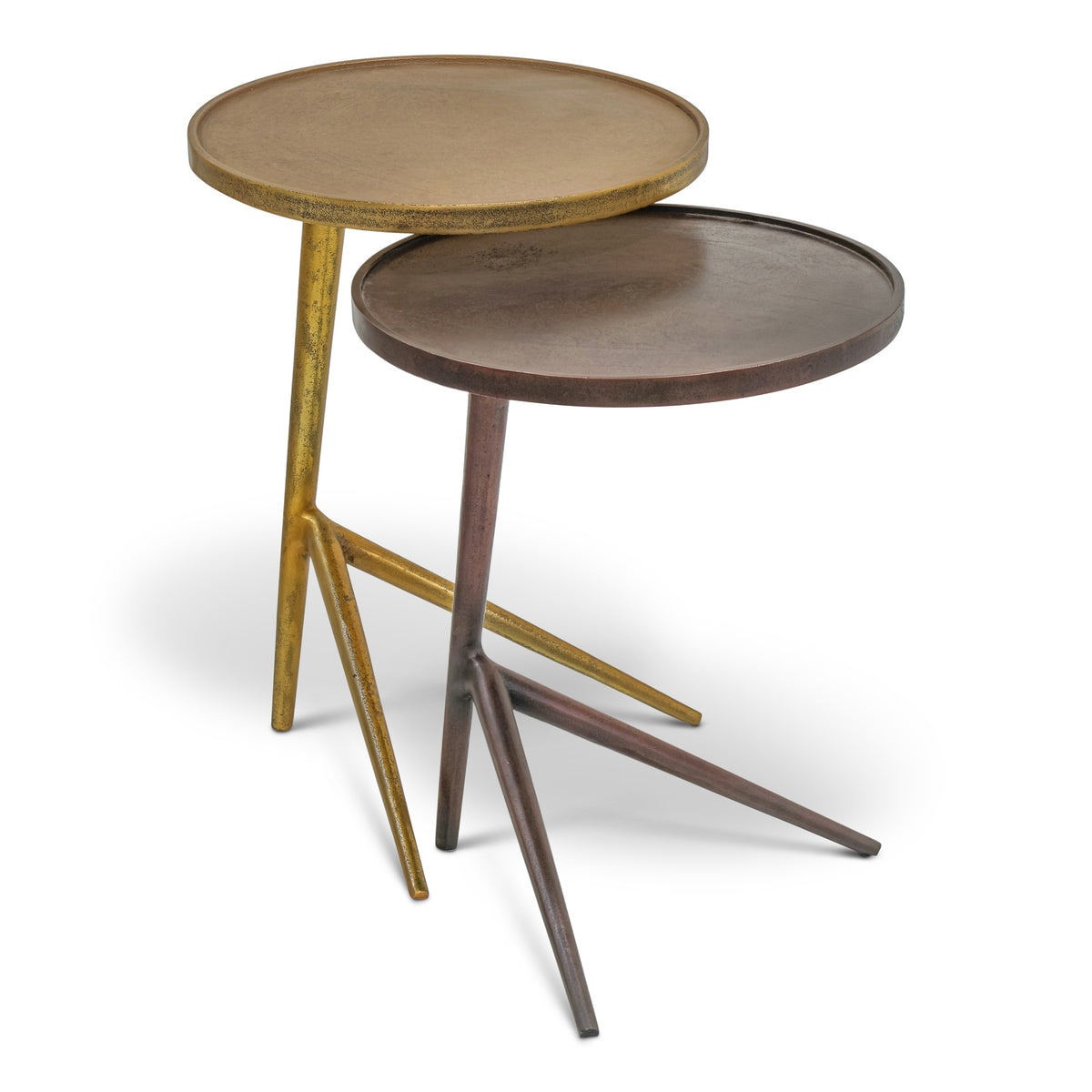Leo Nesting Set (Set of 2) Antique Brass, Antique Copper by Urbia - product view