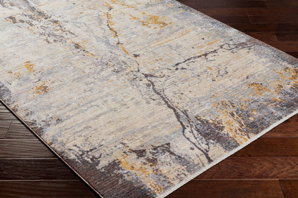 Aida Beige/Tan Machine Woven Rug AAD-2302 - corner