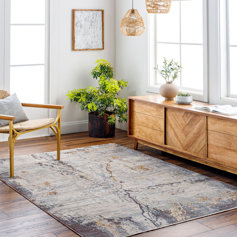 Aida Beige/Tan Machine Woven Rug AAD-2302 - roomscene