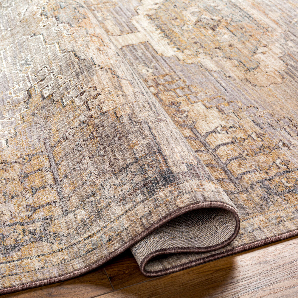 Aida Beige/Tan Machine Woven Rug AAD-2303 - fold