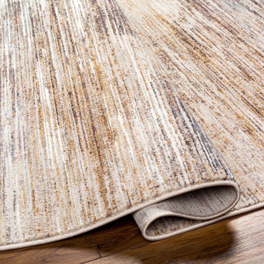 Aida Beige/Tan Machine Woven Rug AAD-2306 - fold