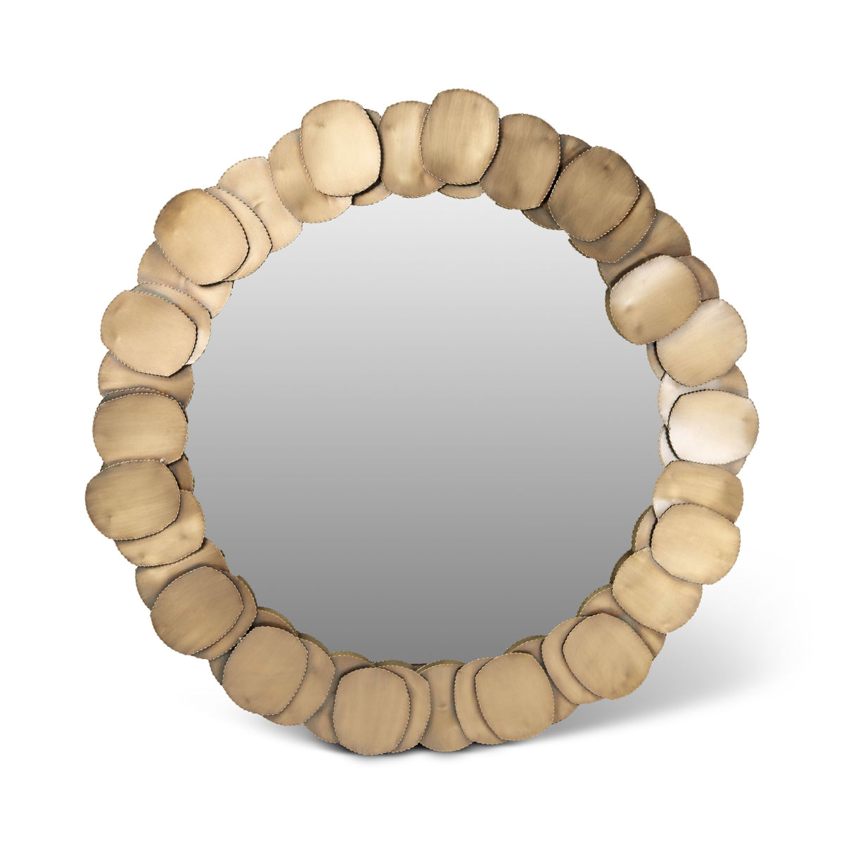 Elements Suri Mirror 43"Dia. - Antique Brass by Urbia - product view