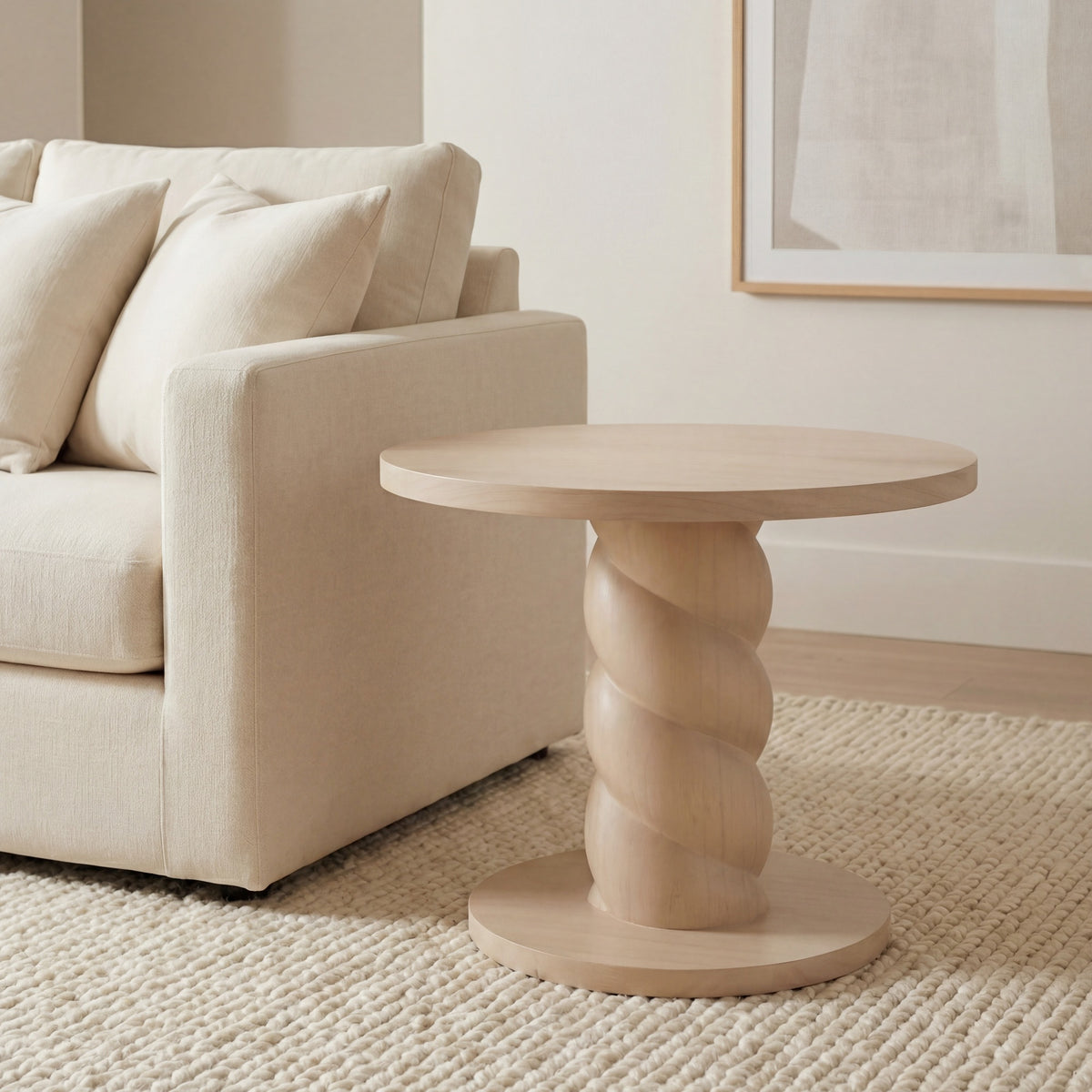 Olo Round End Table Pearl by Urbia - detail 5