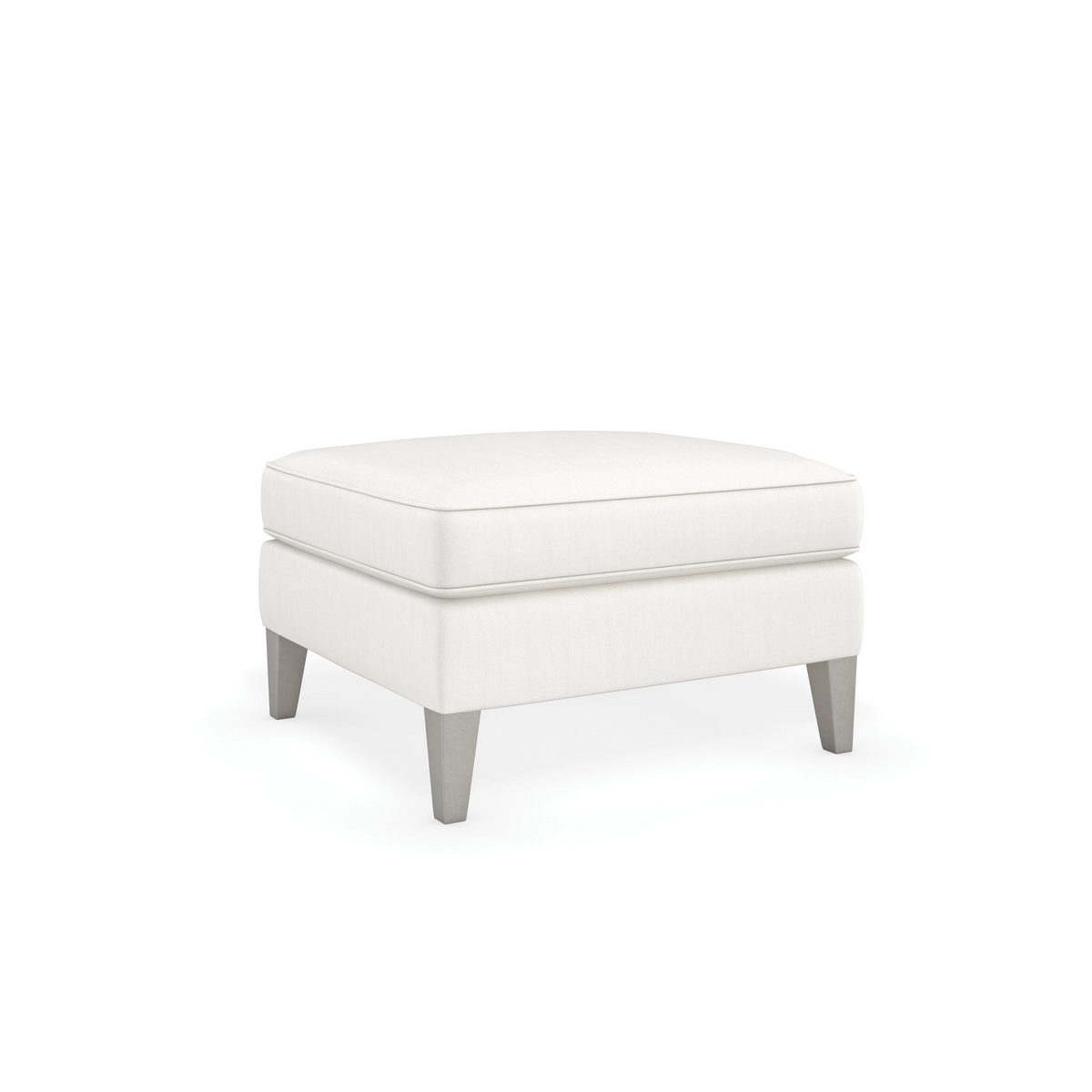 Victoria Ottoman Sparkling Argent 28" by Caracole - view 2