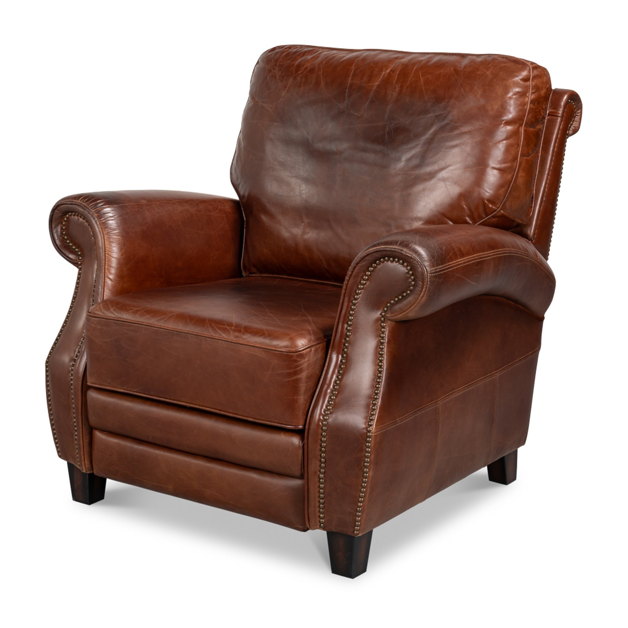 Roosevelt Leather Recliner by Sarreid Ltd