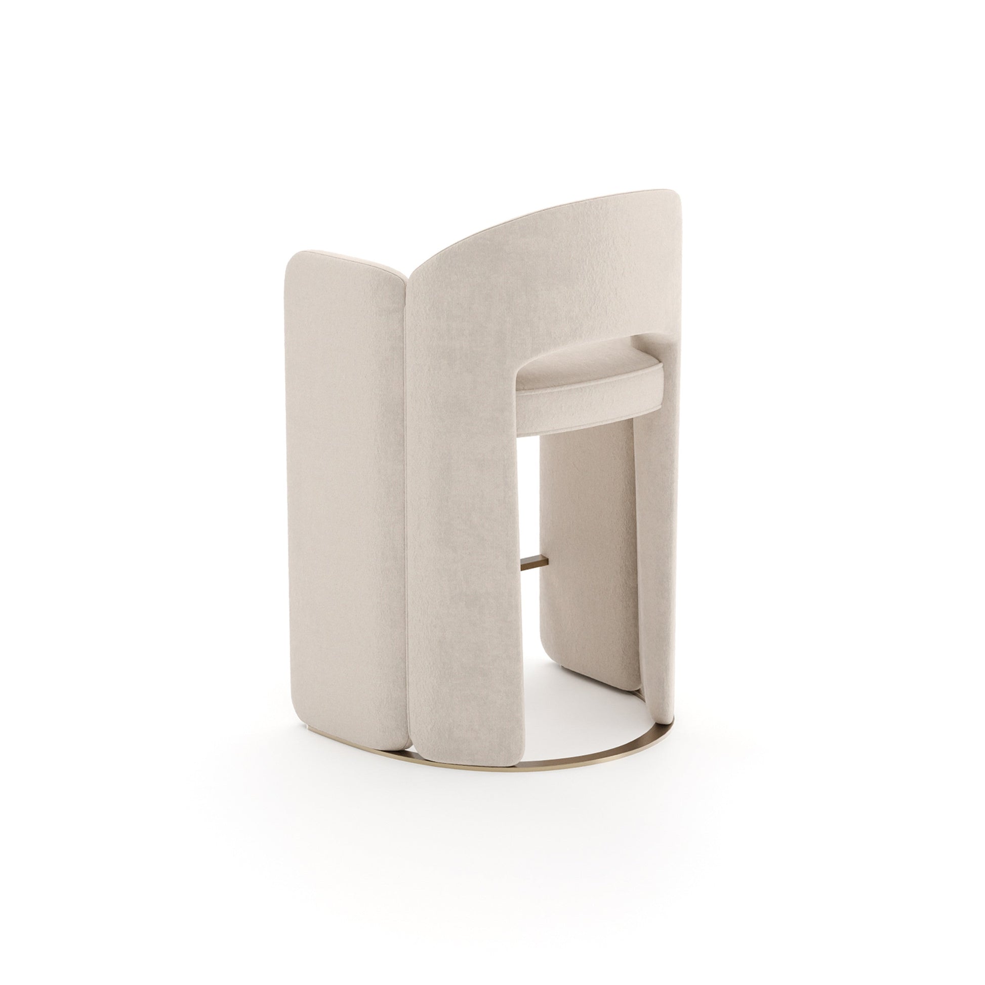 Overlap Counter Stool Ivory Whisper of Gold 23.50" by Caracole - view 5