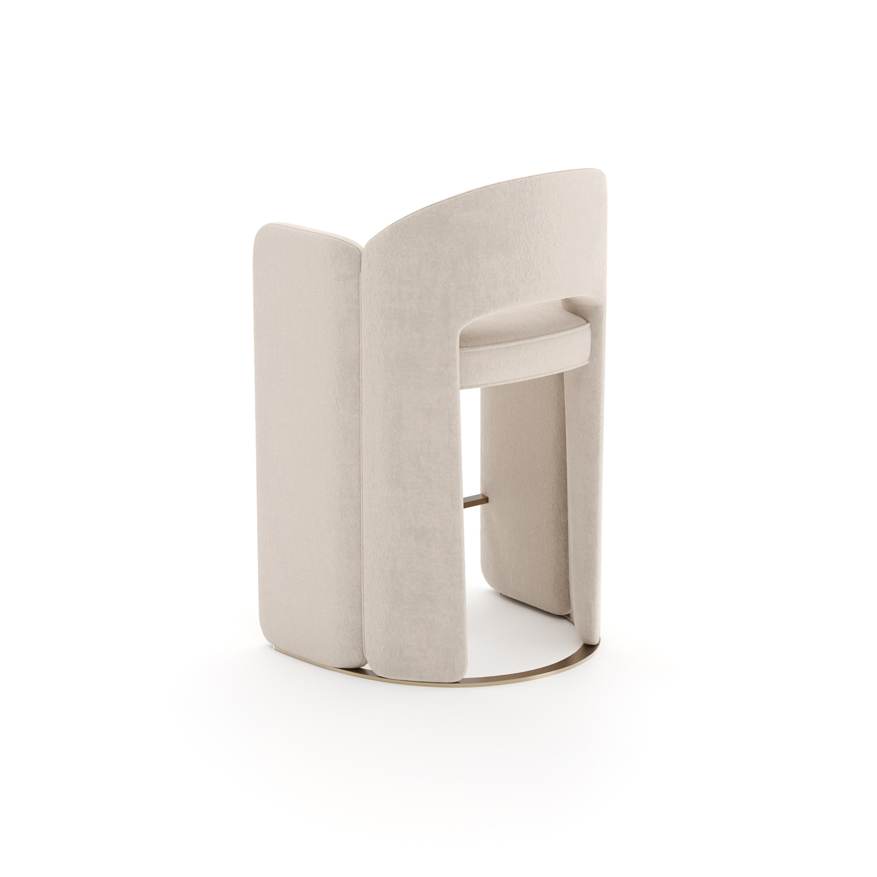 Overlap Counter Stool Ivory Whisper of Gold 23.50" by Caracole - view 5