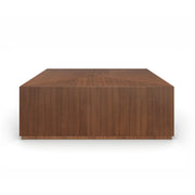 Bello Square Cocktail Table New Natural Walnut 42" by Caracole