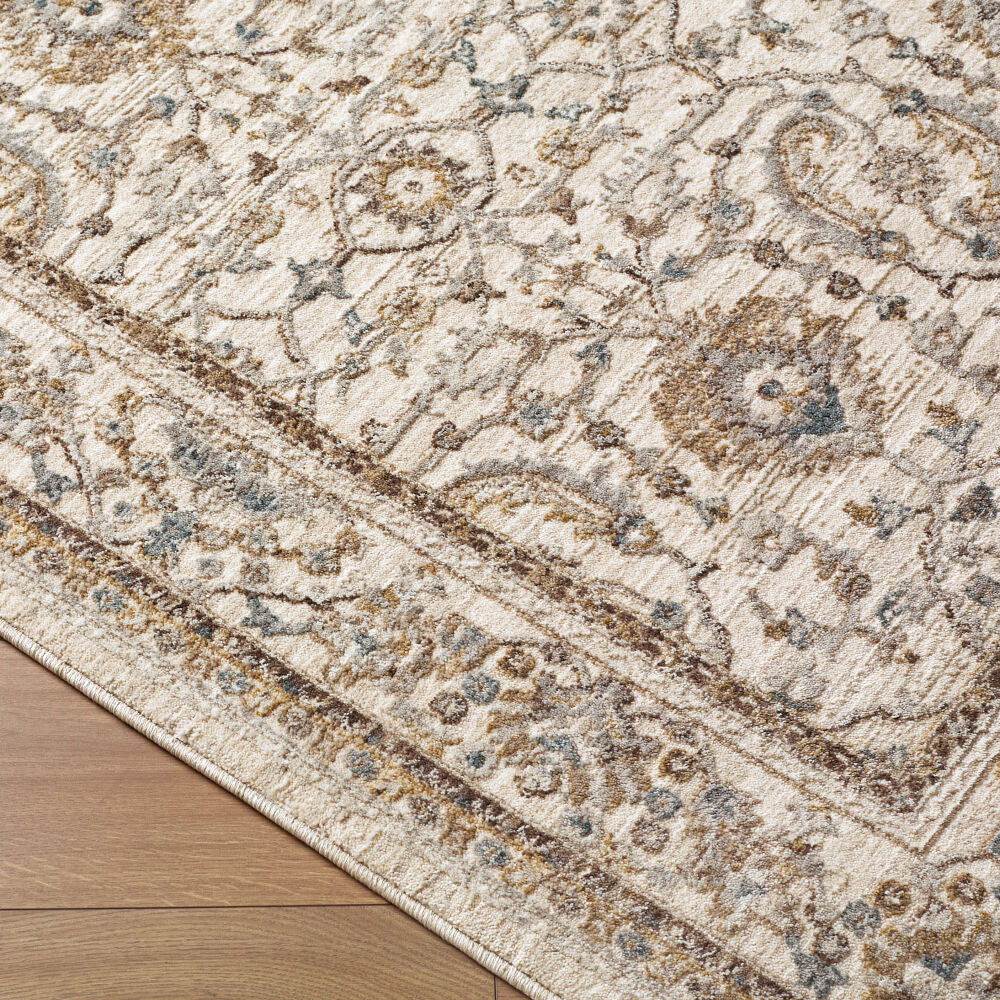 Arda Charcoal/Taupe Machine Woven Rug ACZ-2301 - corner