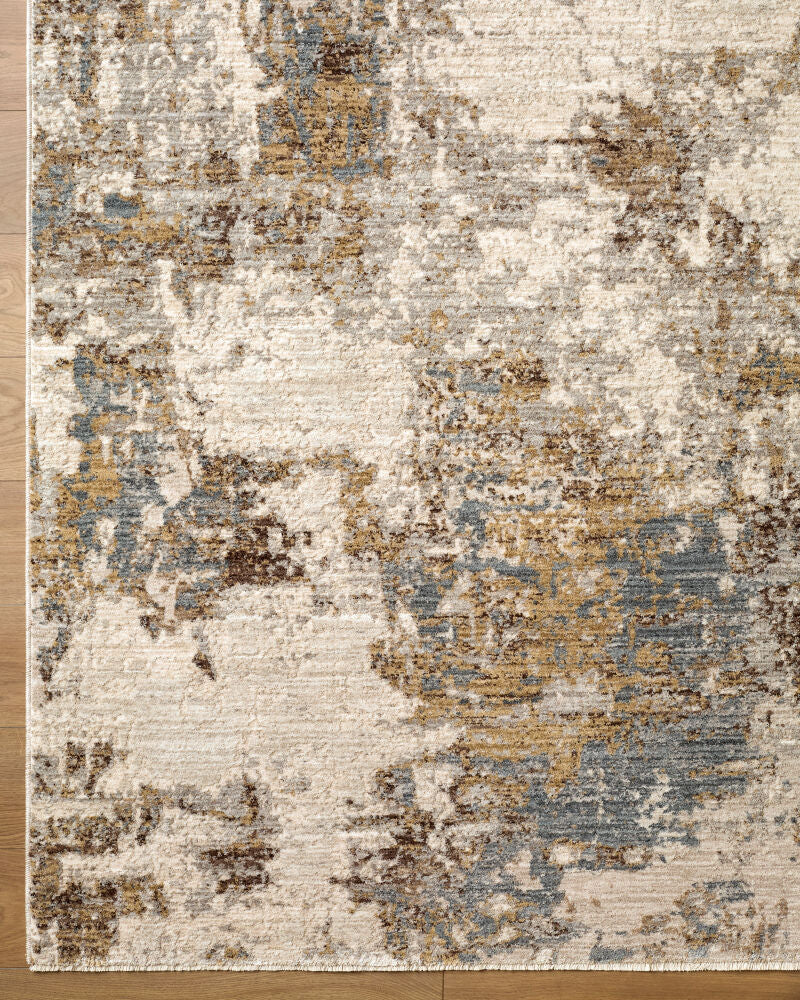 Arda Charcoal/Taupe Machine Woven Rug ACZ-2303 - overhead