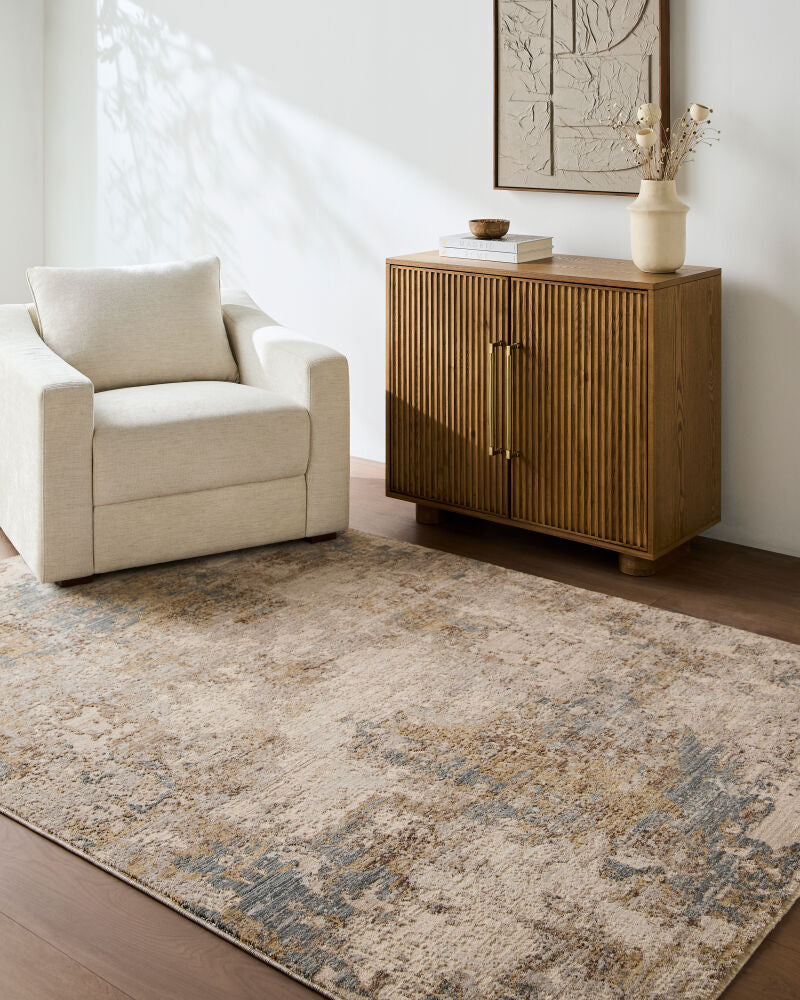 Arda Charcoal/Taupe Machine Woven Rug ACZ-2303 - roomscene