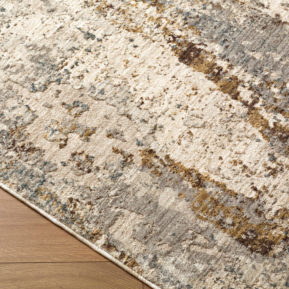 Arda Charcoal/Taupe Machine Woven Rug ACZ-2304 - corner