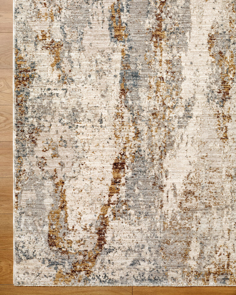 Arda Charcoal/Taupe Machine Woven Rug ACZ-2304 - overhead