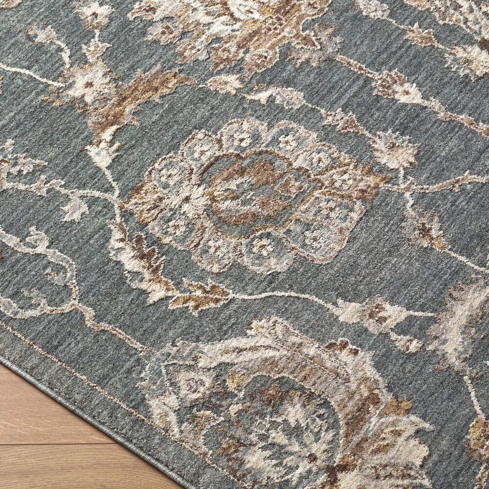 Arda Charcoal/Taupe Machine Woven Rug ACZ-2305 - corner
