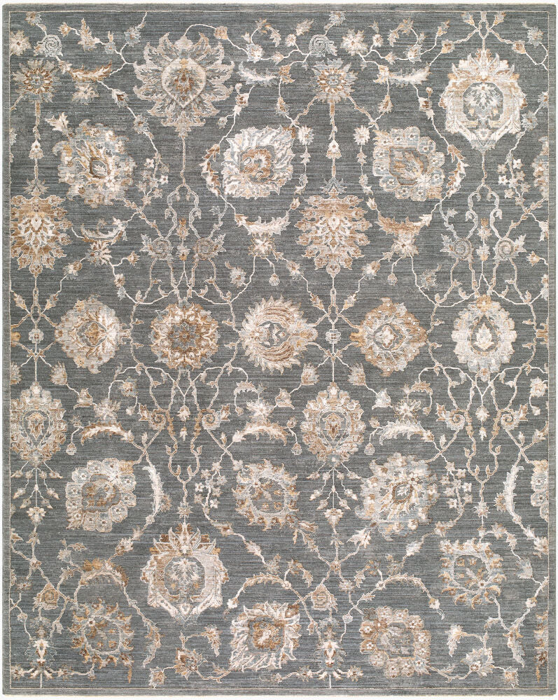 Arda Charcoal/Taupe Machine Woven Rug ACZ-2305 - 2'7" x 10'